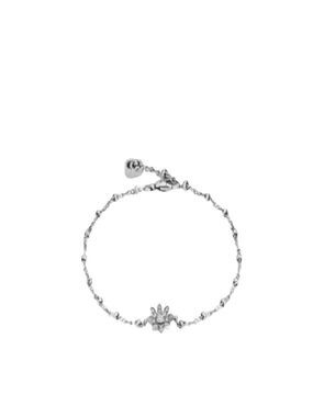 Gucci Flora Diamond Charm Bracelet Sterling Silver
